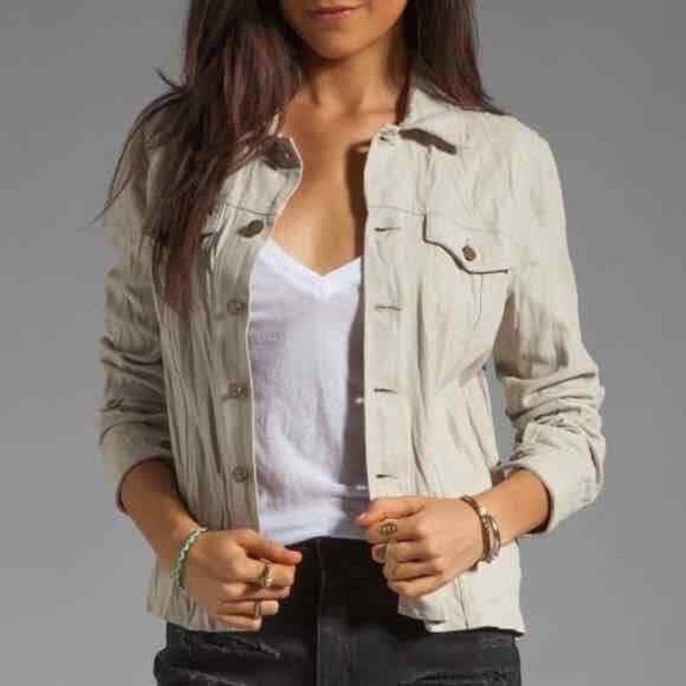 Current Elliott Goat Leather Mechanic Jacket Size 0